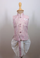 Pastel Pink Royal Dhoti Set